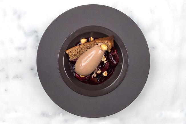 photo dessert mousse chocolat restaurant noisette