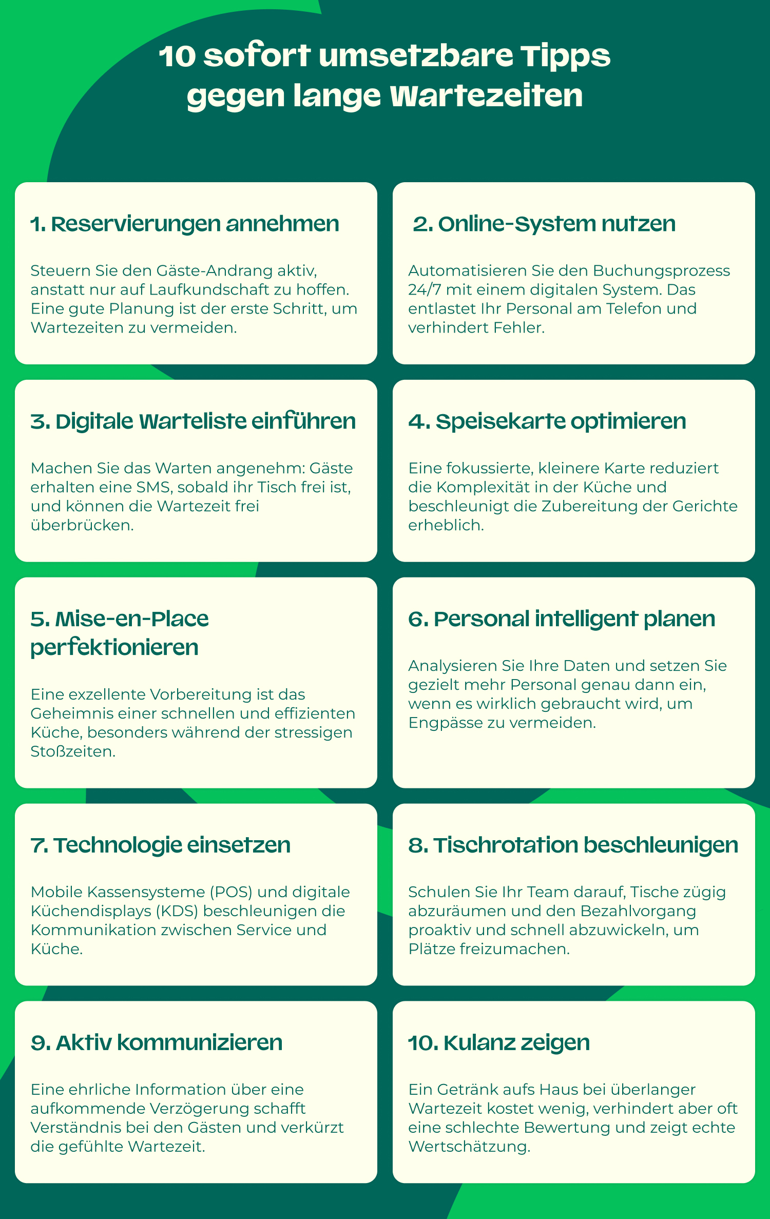 wartezeit im restaurant