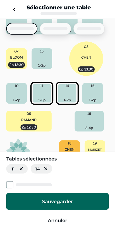 Plan de salle - nouveautés mars