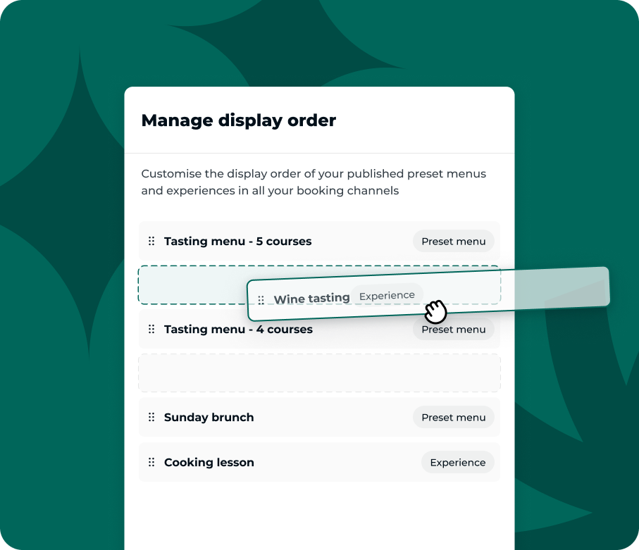 Choose the way diners discover your menus and experiences - EN