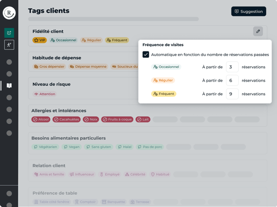 Tag client nouveauté TheFork Manager pour les restaurants