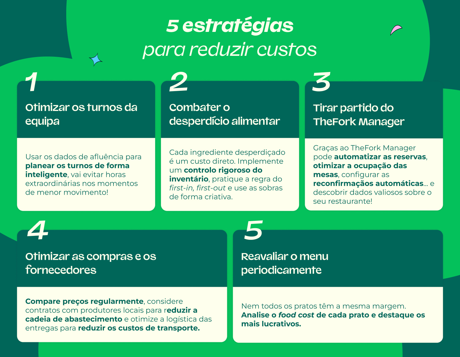 Estratégias para reduzir custos
