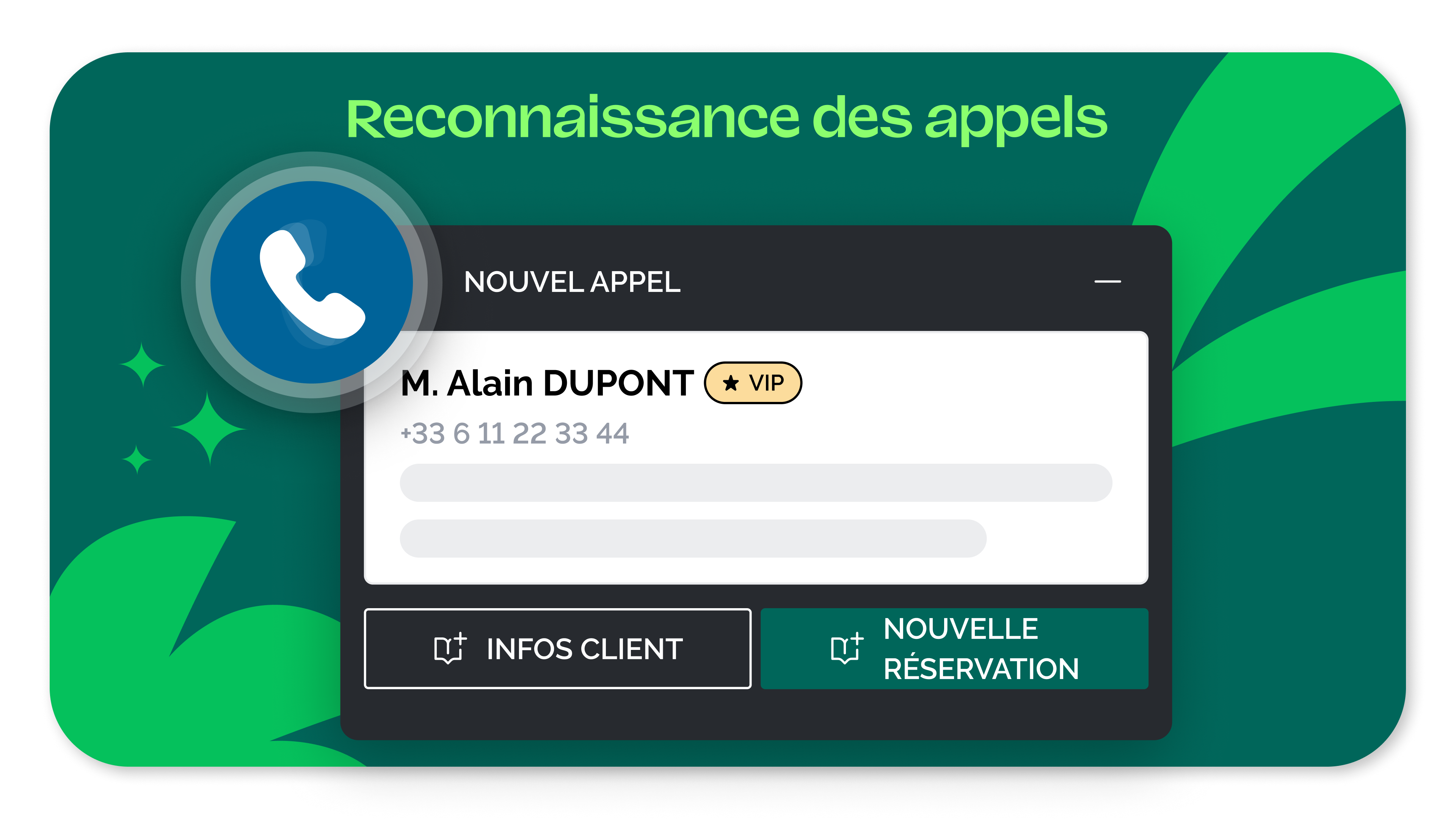 Reconnaissance des appels - TheFork Manager