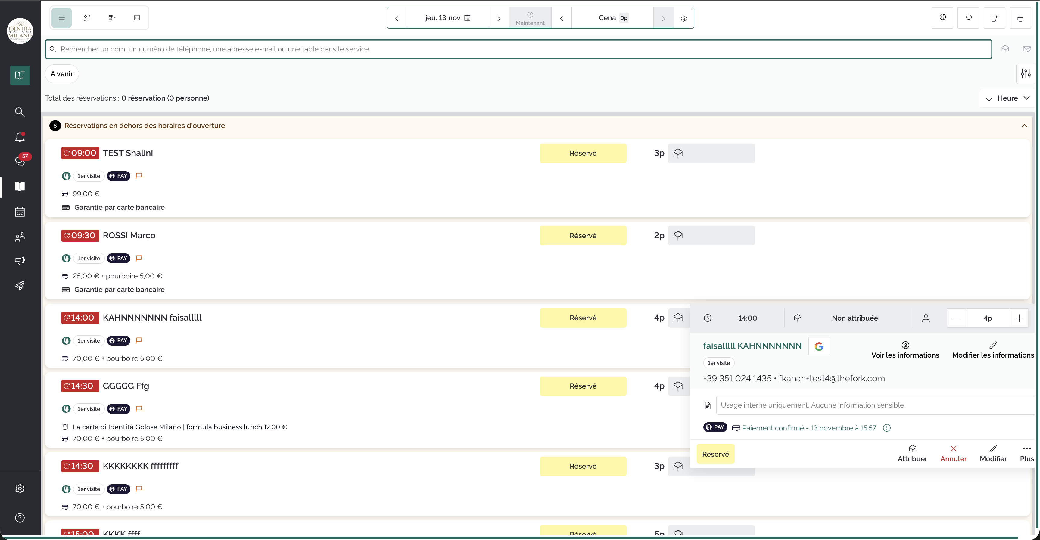 TheFork Pay solution pour les restaurants TheFork Manager