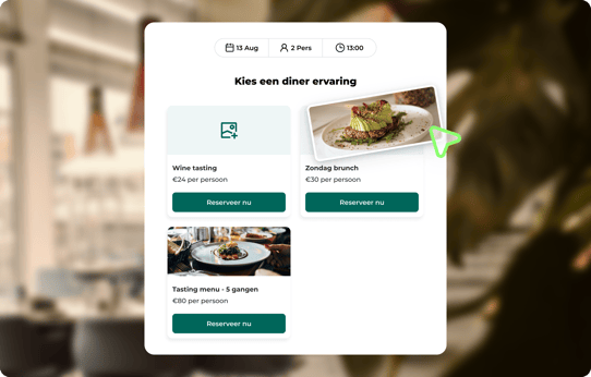Breng uw menu's tot leven