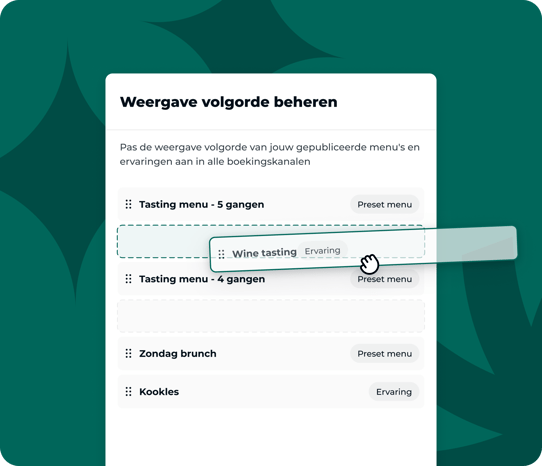 Kies hoe gasten uw menu's en ervaringen ontdekken