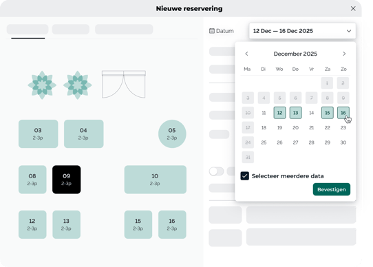 Maak meerdere boekingen voor dezelfde gast