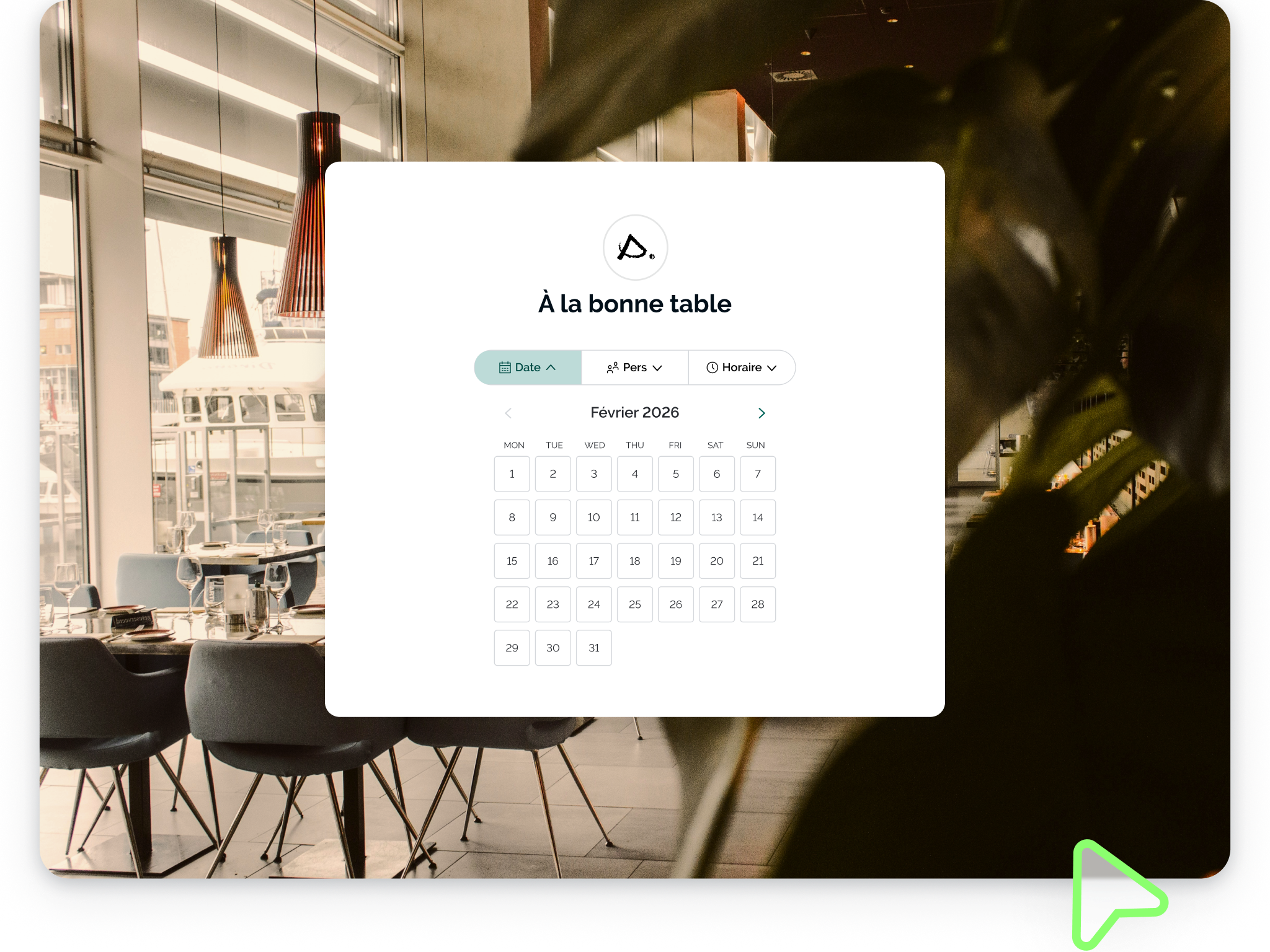 Nouveau Widget TheFork Manager pour les restaurants