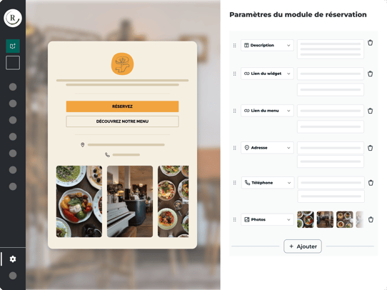 Page d'accueil personnalisable nouveauté TheforkManager pour restaurant