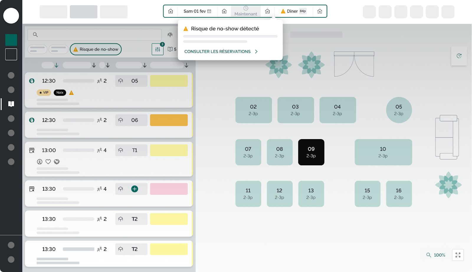 reduire le no show TheFork Manager