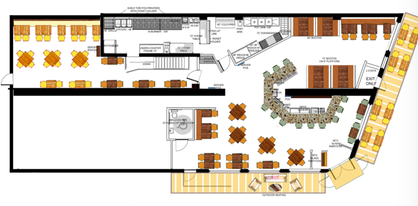 Restaurant floor plan example 
