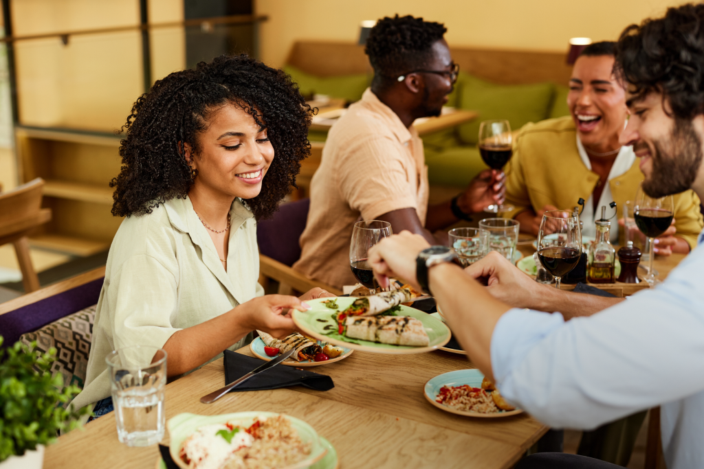 Happy diners
