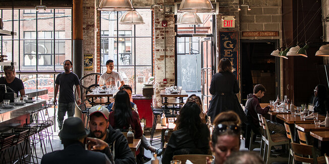 Guests in a restaurant